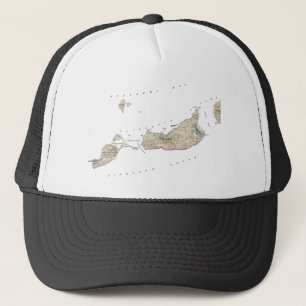 Vierzigerjahre Cuttyhunk Insel-topographische Truckerkappe