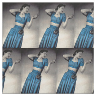 Vierzigerjahre Mode photobare Midriff-Artdruck Stoff