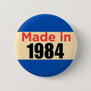 vierzigjähriges Button aus dem Jahre 1984