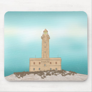 Vieste Lighthouse Italien Mousepad