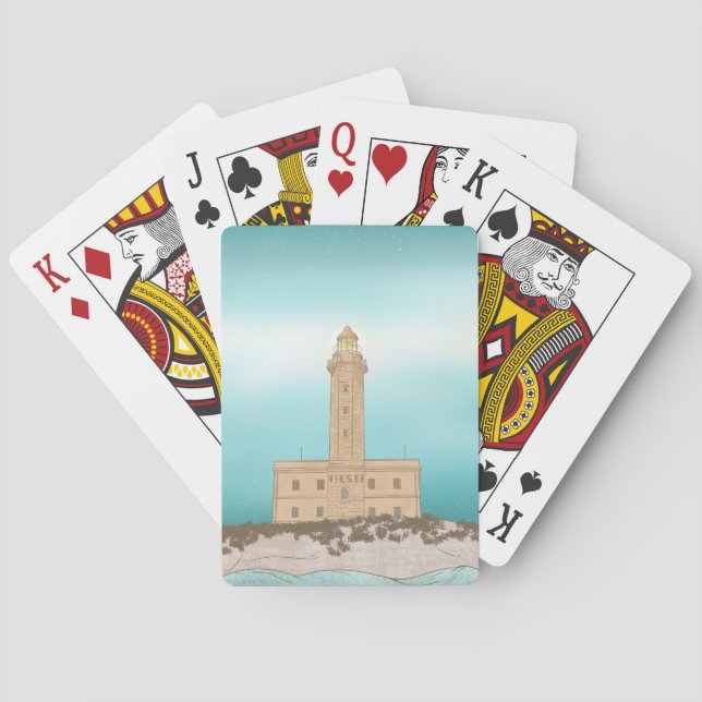 Vieste Lighthouse Italien Spielkarten (Rückseite)