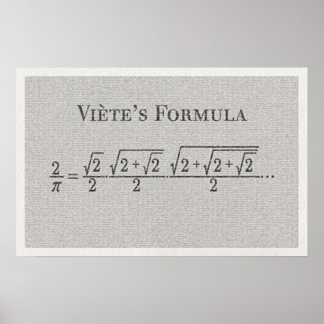 Viètes Pi Formel - Math Poster (Vorne)