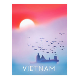 Vietnam Abendsonne Urlaubs Poster