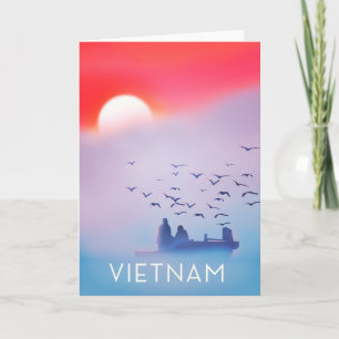 Vietnam Abendsonne Urlaubs Poster Feiertagskarte