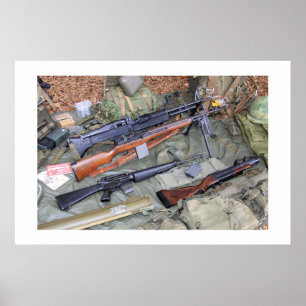 Vietnam-Ära-Waffen u. Gang Poster
