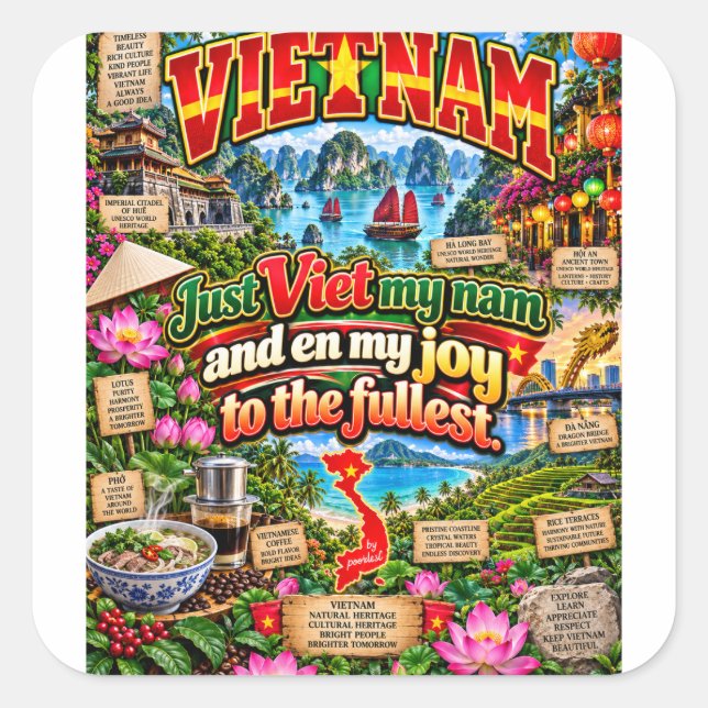Vietnam Aufkleber (Vorderseite)