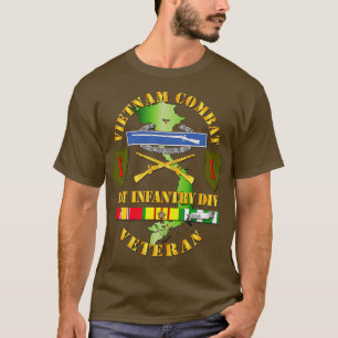 Vietnam Combat Infantry Veteran w 1st Inf Div SSI T-Shirt