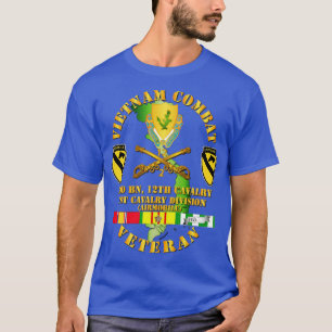 Vietnam Combat Kavallerie Veteran w 2. Bn 12. Cav T-Shirt