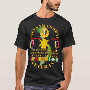 Vietnam Combat Vet 6. PSYOPS Bn USARV w VN SVC T-Shirt