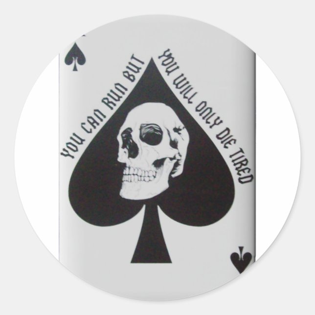 Vietnam Death Card Runder Aufkleber (Vorderseite)