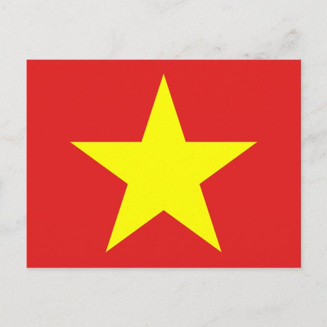 Vietnam Drapeau étoile jaune Horizontal Carte post (Devant)