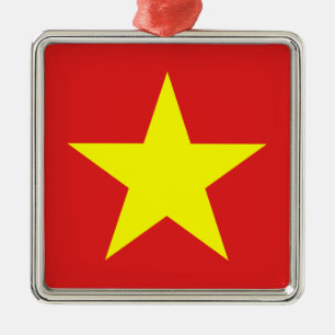 Vietnam Drapeau étoile jaune ornement métallique