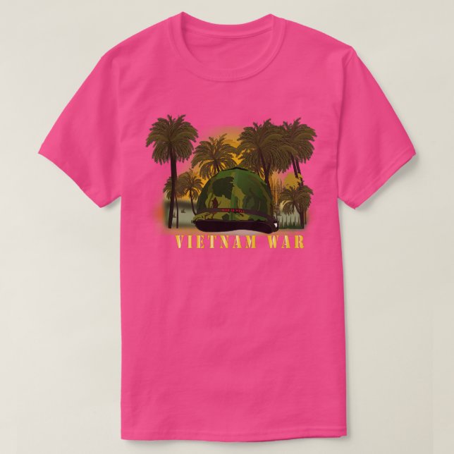 Vietnam Era Helmet Cover Frontis Hell w Jungle Fir T-Shirt (Design vorne)