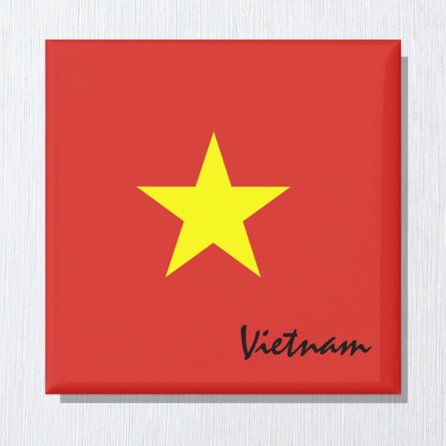 Vietnam Fahne & Vietnamesisch Urlaub, Reise/Sport Magnet (Von Creator hochgeladen)