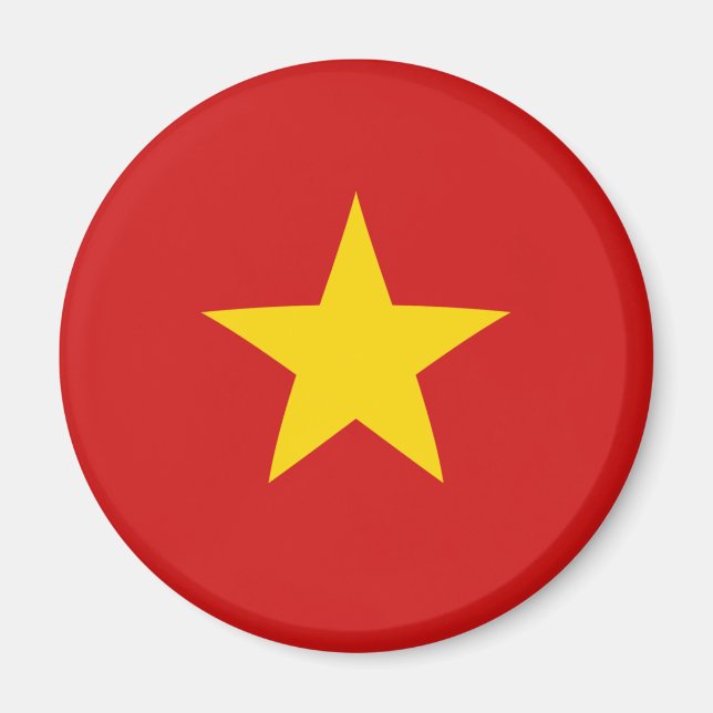 Vietnam Fisheye Flag Magnet (Vorne)