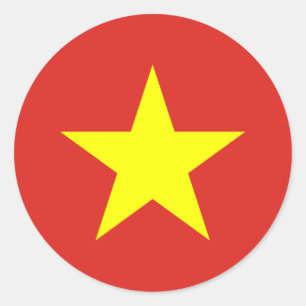 Vietnam-Flag-Aufkleber Runder Aufkleber