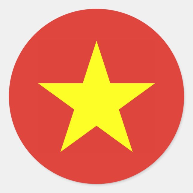 Vietnam-Flag-Aufkleber Runder Aufkleber (Vorderseite)