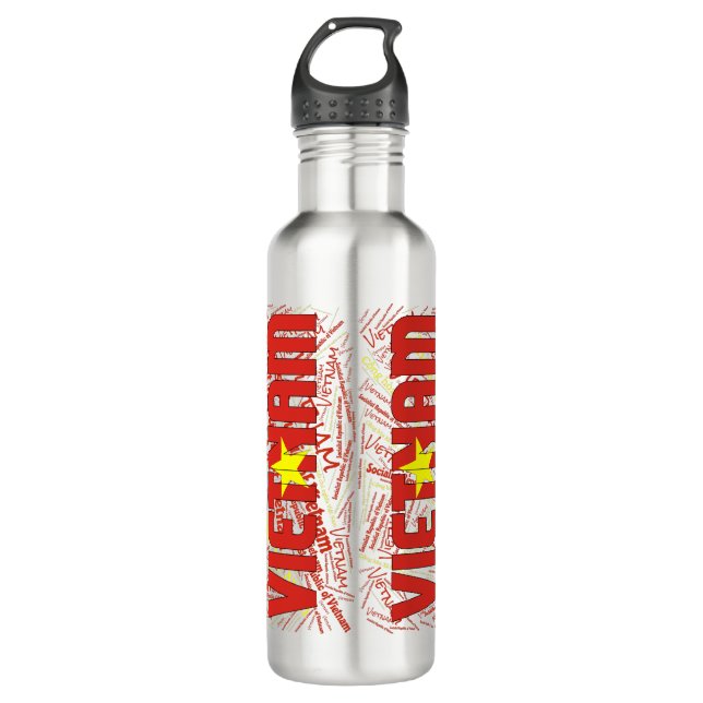 Vietnam Flag Gorgetic Patriotic Edelstahlflasche (Vorderseite)