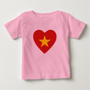 Vietnam Flag Heart T - Shirt