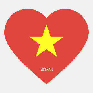 Vietnam Flag Patriotic Herz-Aufkleber