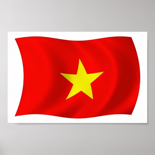Vietnam Flag Poster Print (Vorne)