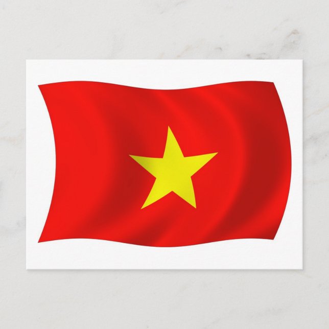 Vietnam Flag Postkarte (Vorderseite)