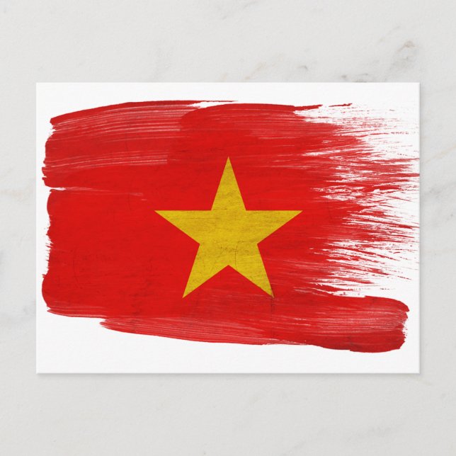 Vietnam Flag Postkarten (Vorderseite)