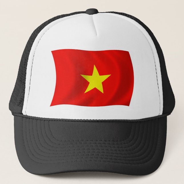 Vietnam-Flag Truckerkappe (Vorderseite)