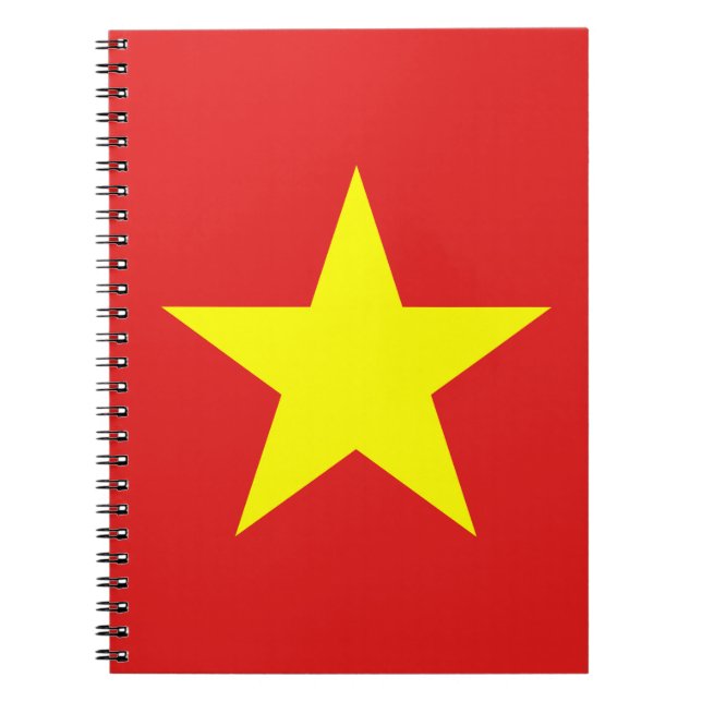 Vietnam Flag Yellow Star Notizblock (Vorderseite)