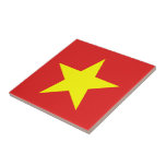 Vietnam Flag Yellow Star Tile Fliese<br><div class="desc">Vietnam-Flagge. Design auf Keramik Fliesen. Passende Kleidung,  Accessoires,  Büroprodukte,  Zuhause-Produkte und mehr...  Vergiss nicht die ganze Sammlung.</div>
