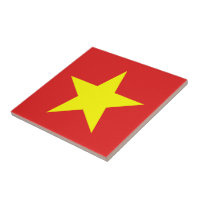 Vietnam Flag Yellow Star Tile