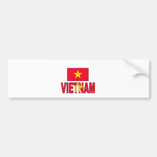 Vietnam-Flagge Autoaufkleber (Vorne)