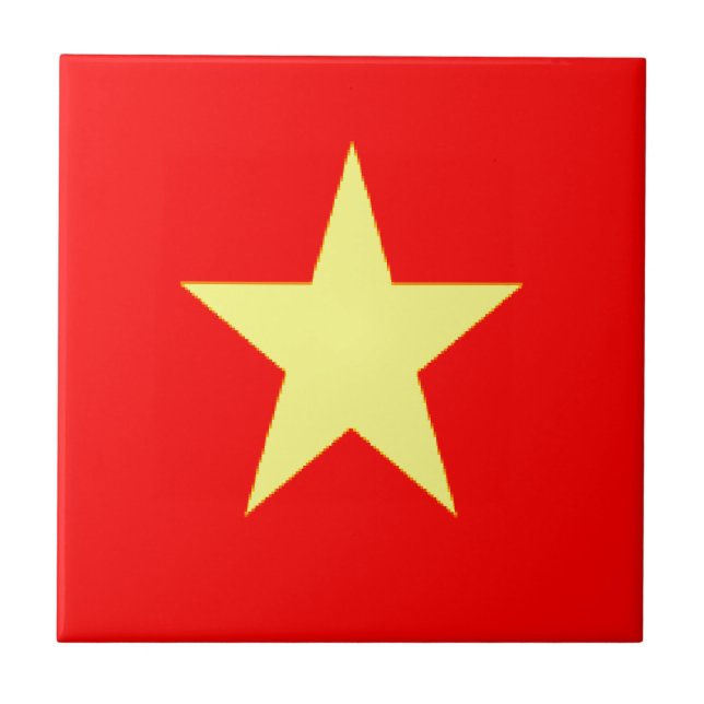 vietnam-Flagge Fliese (Vorderseite)