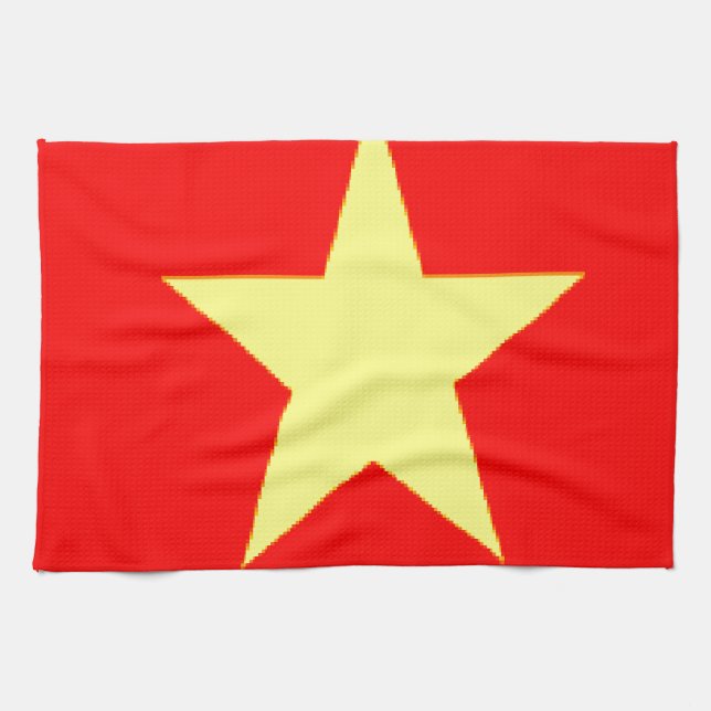 vietnam-Flagge Geschirrtuch (Horizontal)