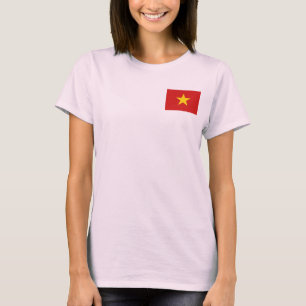 Vietnam-Flagge + Karten-T - Shirt