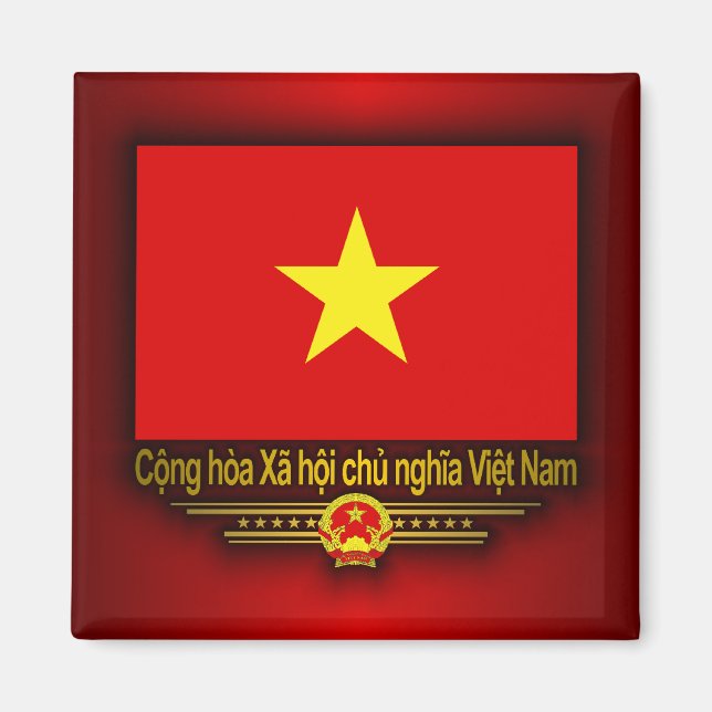 Vietnam-Flagge Magnet (Vorne)