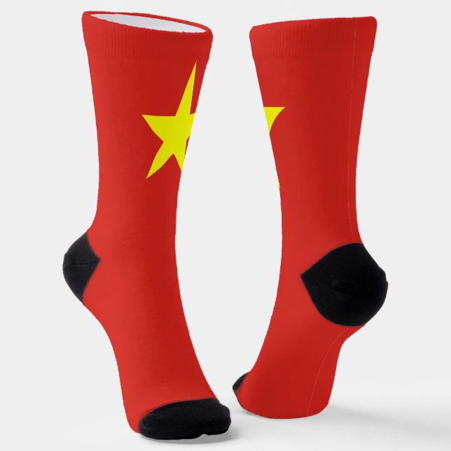 Vietnam-Flagge Patriotisch-Vietnamesischer Nationa Socken (Gewinkelt)