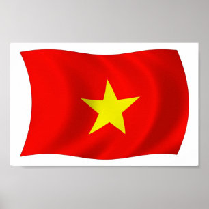 Vietnam Flagge Poster Druck