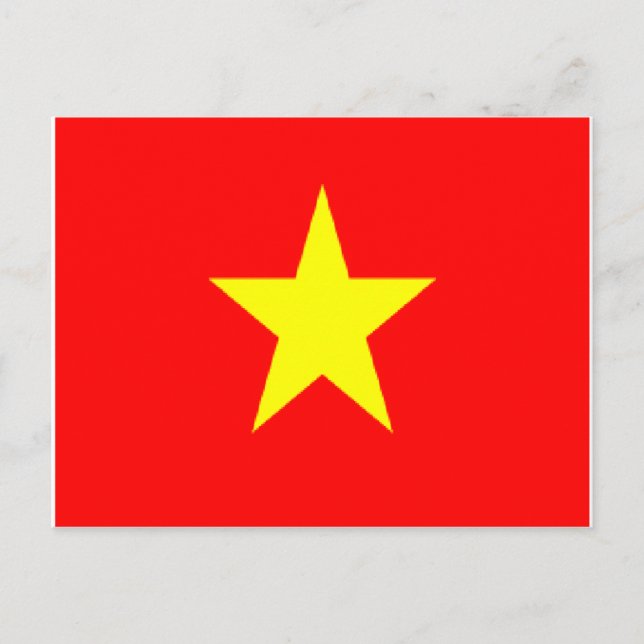 vietnam-Flagge Postkarte (Vorderseite)