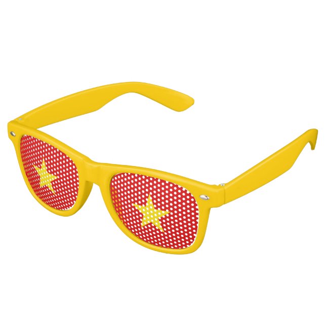 Vietnam-Flagge Sonnenbrille (Schrägansicht)