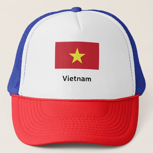 Vietnam-Flagge Truckerkappe (Vorderseite)