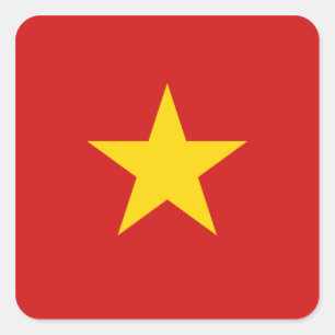Vietnam-Flaggen-Aufkleber Quadratischer Aufkleber