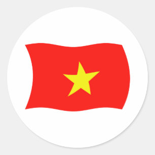 Vietnam-Flaggen-Aufkleber Runder Aufkleber