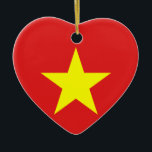Vietnam Flaggen Gelbe Sterne Herzdekoration Keramik Ornament<br><div class="desc">Vietnam-Flagge. Design auf Herzverzierung. Passende Kleidung, Accessoires, Büroprodukte, Zuhause-Produkte und mehr... Vergiss nicht die ganze Sammlung.</div>