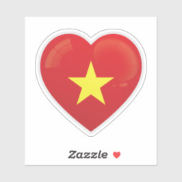 Vietnam Flaggen-Liebe-Symbol Aufkleber