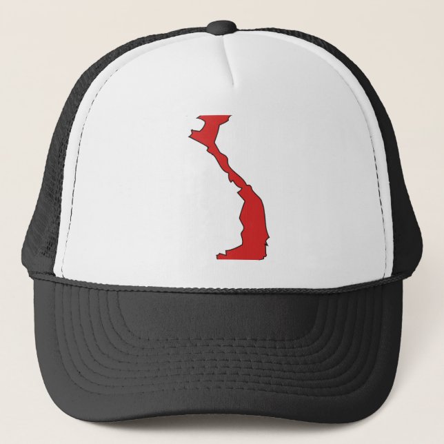 Vietnam-Flaggenkarte Truckerkappe (Vorderseite)