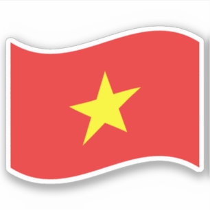 Vietnam-Flaggenwelle Aufkleber