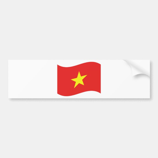 Vietnam-Flaggenwelle Autoaufkleber (Vorne)