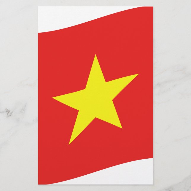 Vietnam-Flaggenwelle Briefpapier (Vorderseite)