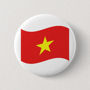 Vietnam-Flaggenwelle Button